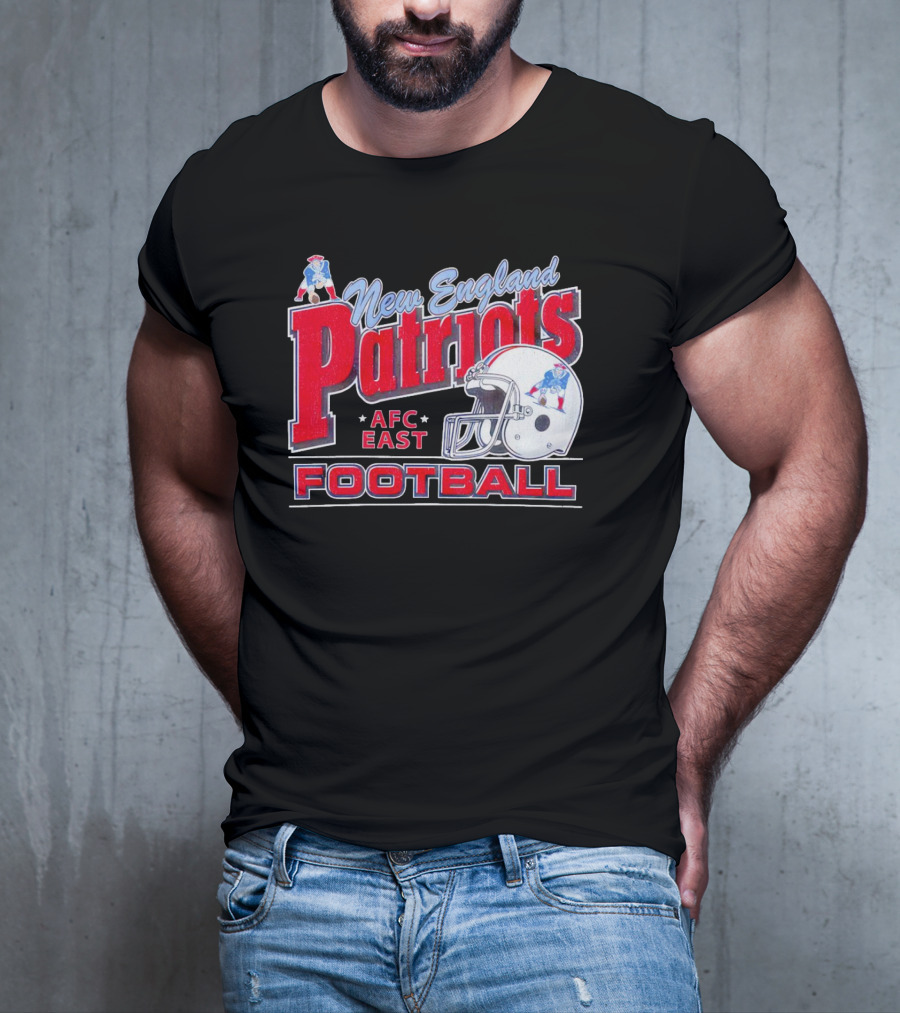 New England Patriots AFC East Football Helmet T-Shirt