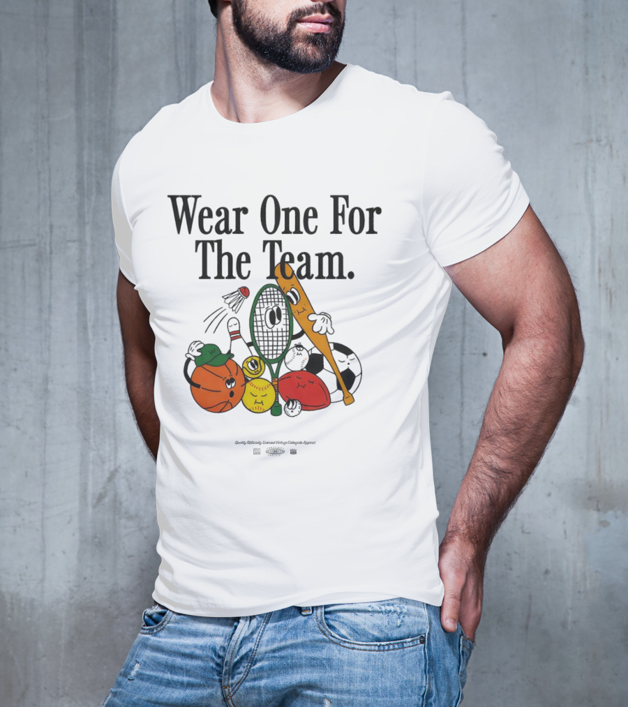 Wear One For The Team Sports Cartoon Characters T-Shirt