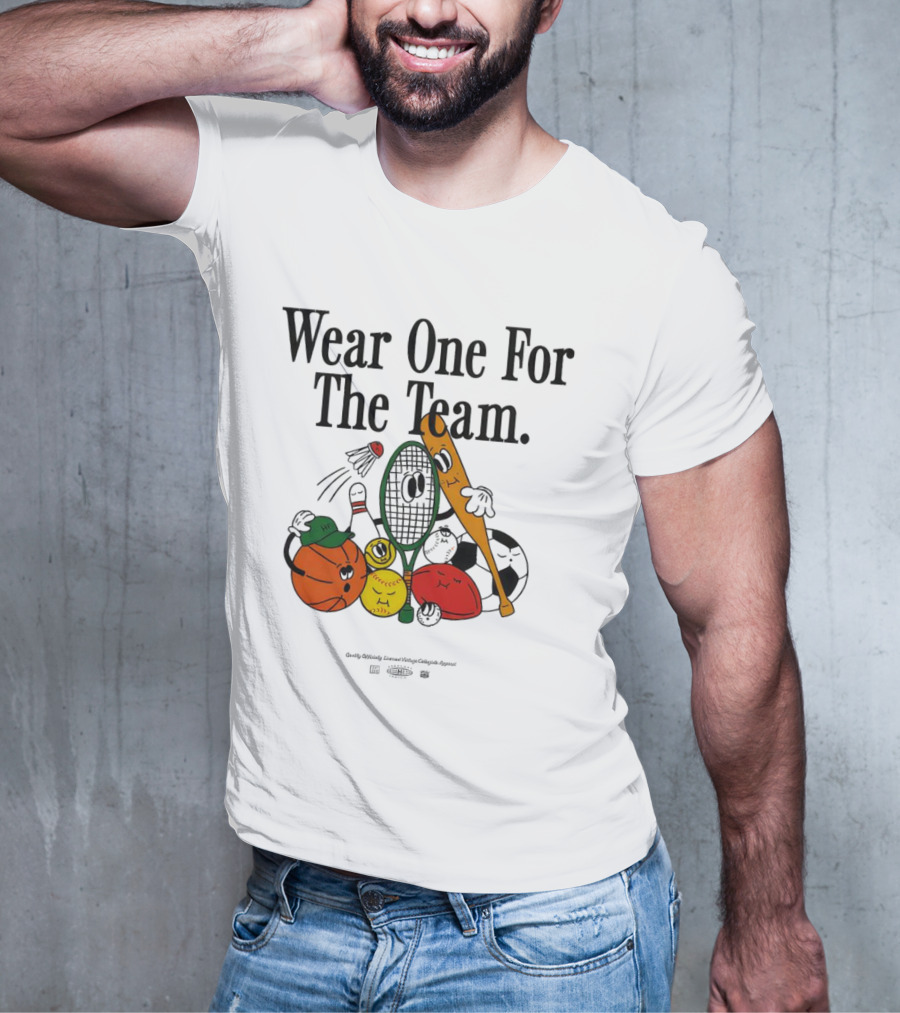 Wear One For The Team Sports Cartoon Characters T-Shirt
