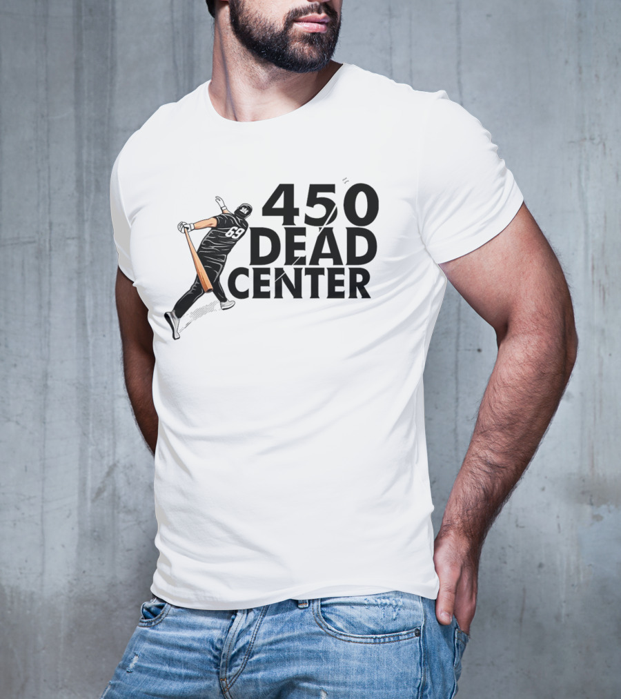 450 Dead Center Baseball Player Swinging T-Shirt