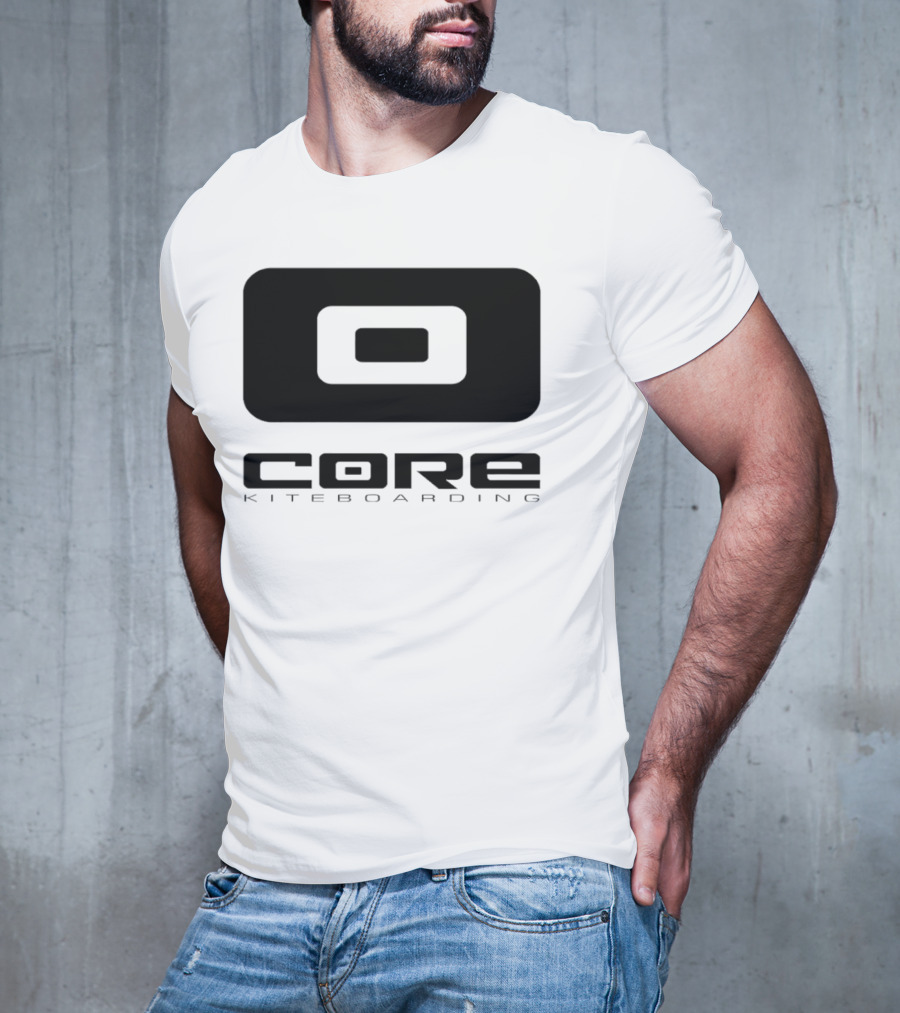 Core Kiteboarding Logo Icon With Bold Black Typography T-Shirt