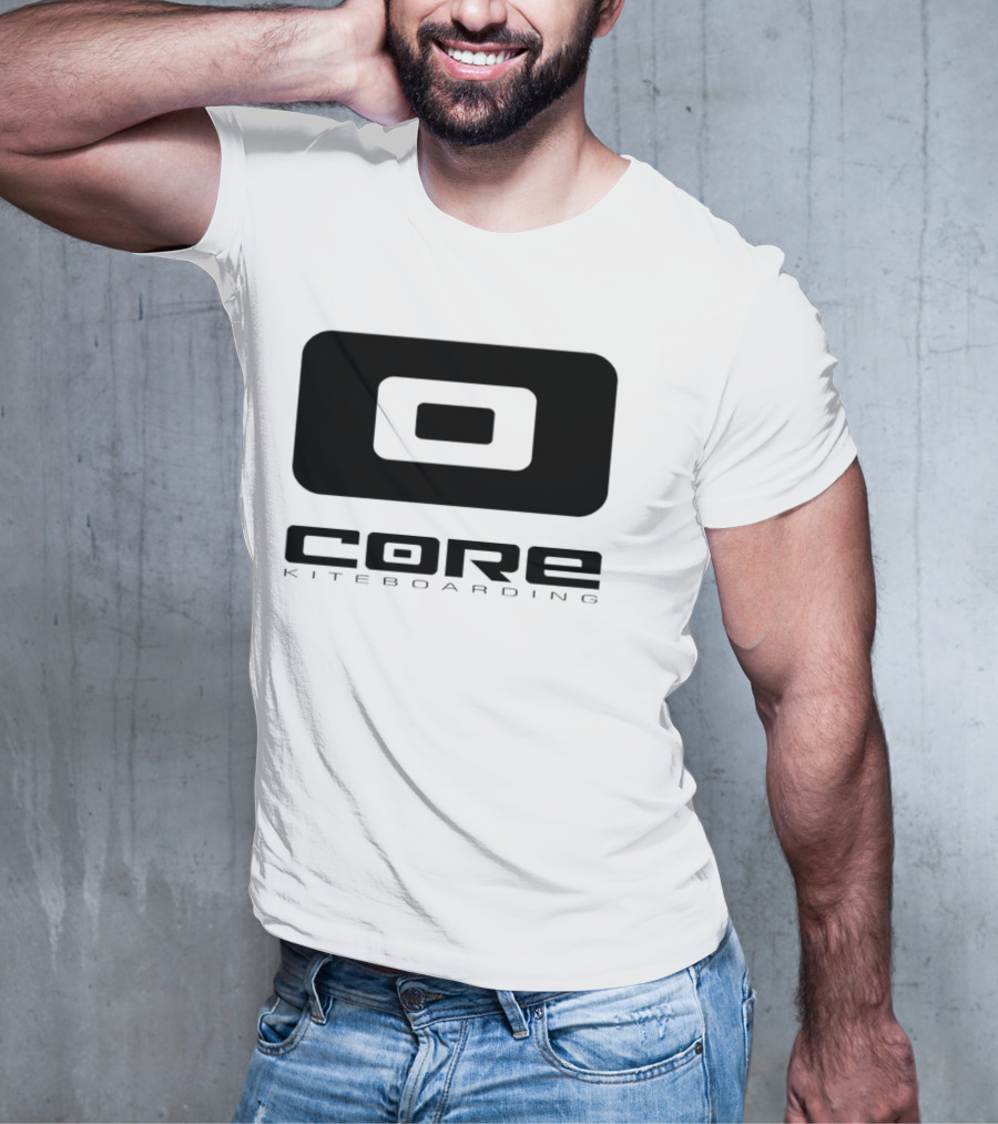 Core Kiteboarding Logo Icon With Bold Black Typography T-Shirt