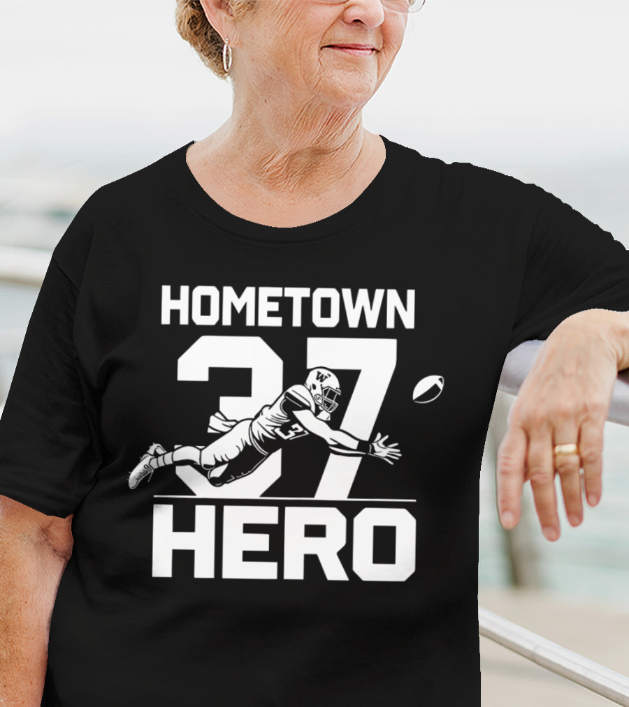 Hometown Hero 37 Jack Westover Football Player T-Shirt