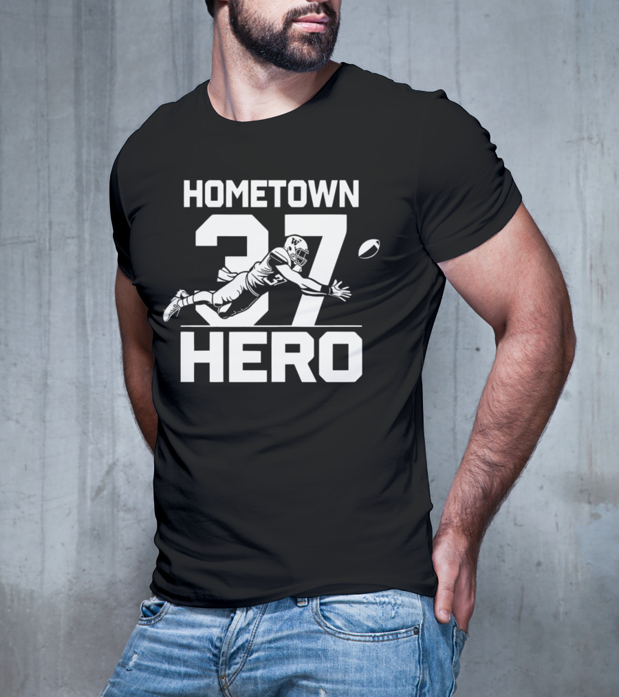 Hometown Hero 37 Jack Westover Football Player T-Shirt
