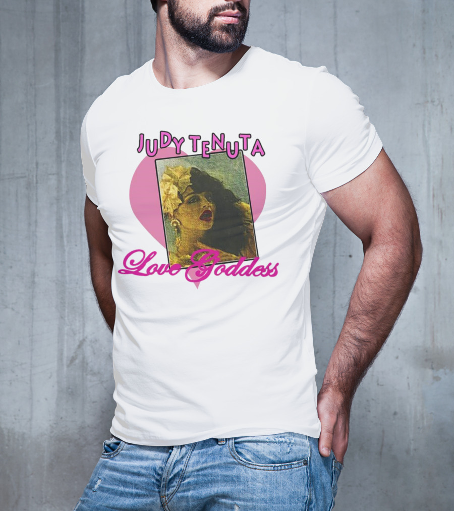 Judy Tenuta Love Goddess Vintage Art With Heart Background T-Shirt