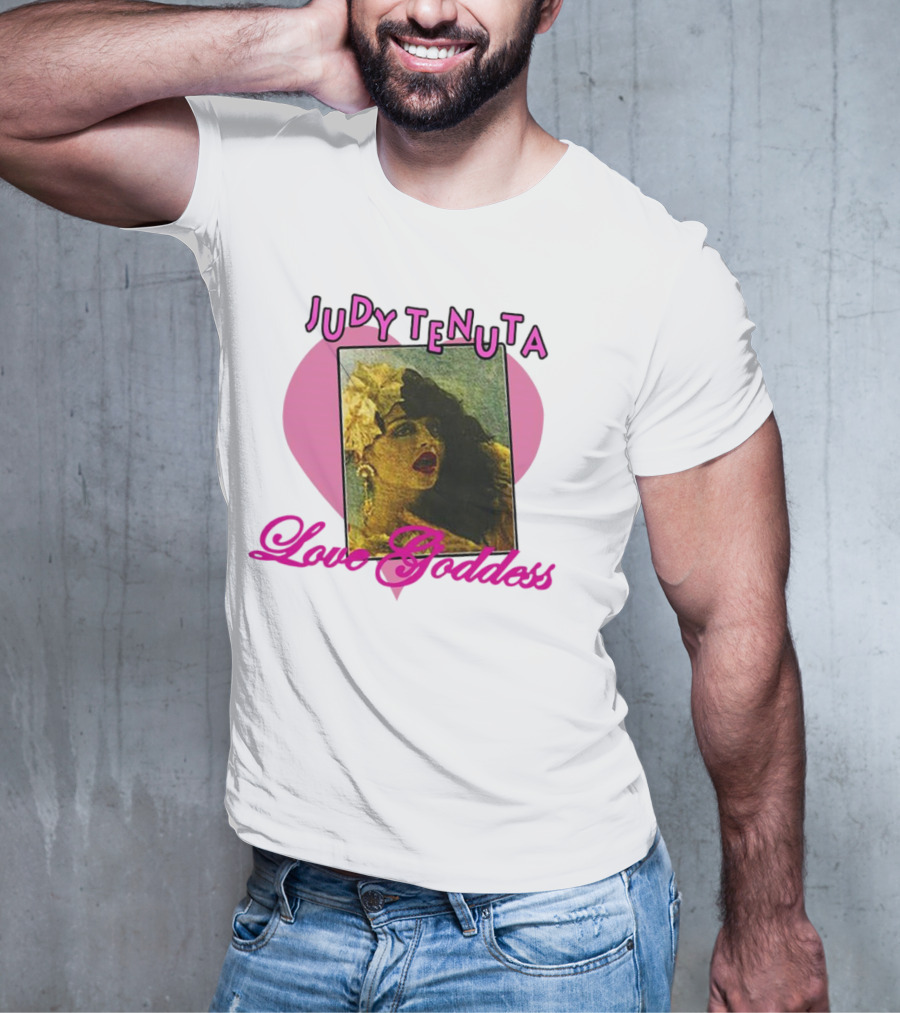Judy Tenuta Love Goddess Vintage Art With Heart Background T-Shirt