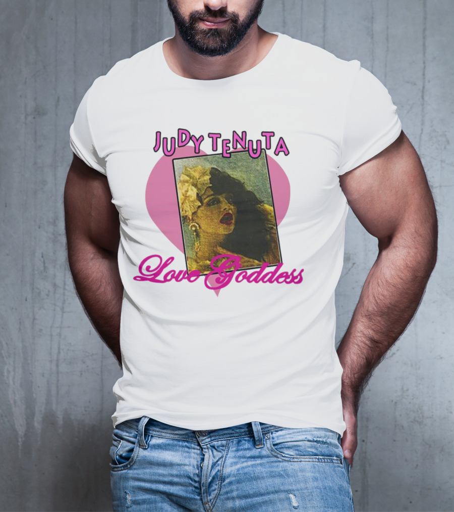 Judy Tenuta Love Goddess Vintage Art With Heart Background T-Shirt