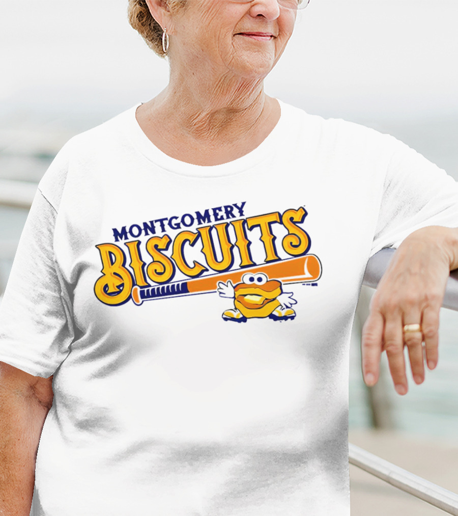 Montgomery Biscuits Biscuits Baseball Bat Biscuits Mascot T-Shirt