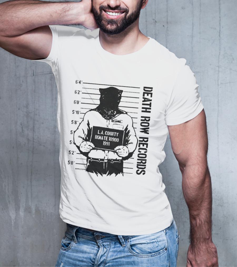 Death Row Records LA County Inmate 1990 1991 T-Shirt