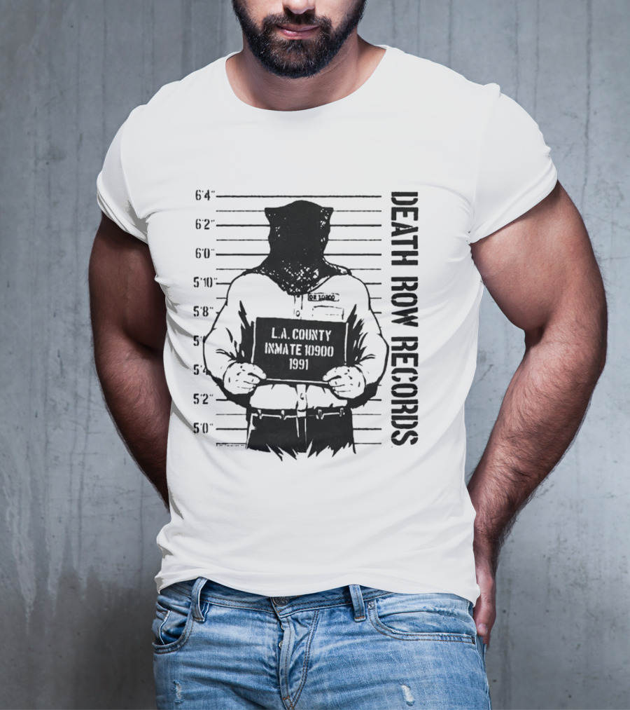 Death Row Records LA County Inmate 1990 1991 T-Shirt