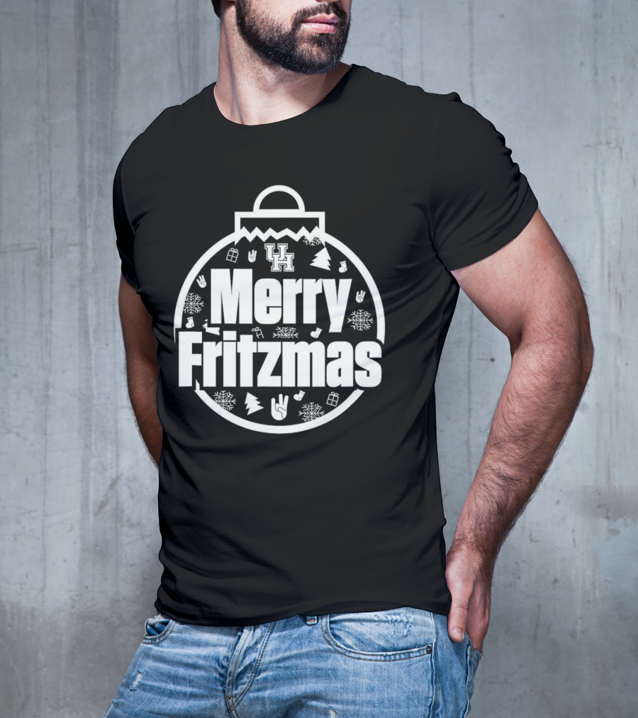 Merry Fritzmas Houston Cougars UH Holiday Ornament With Christmas Symbols T-Shirt