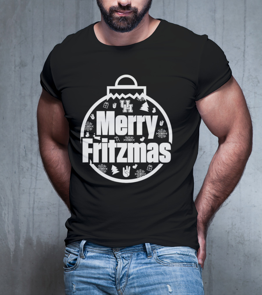 Merry Fritzmas Houston Cougars UH Holiday Ornament With Christmas Symbols T-Shirt