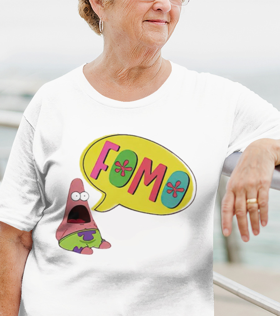 FOMO Surprised Patrick Face Meme Bubble T-Shirt