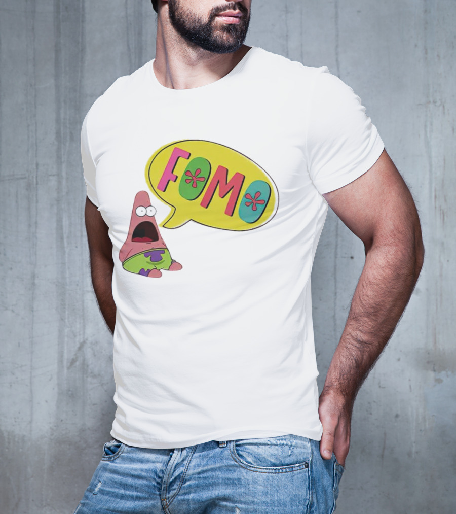 FOMO Surprised Patrick Face Meme Bubble T-Shirt