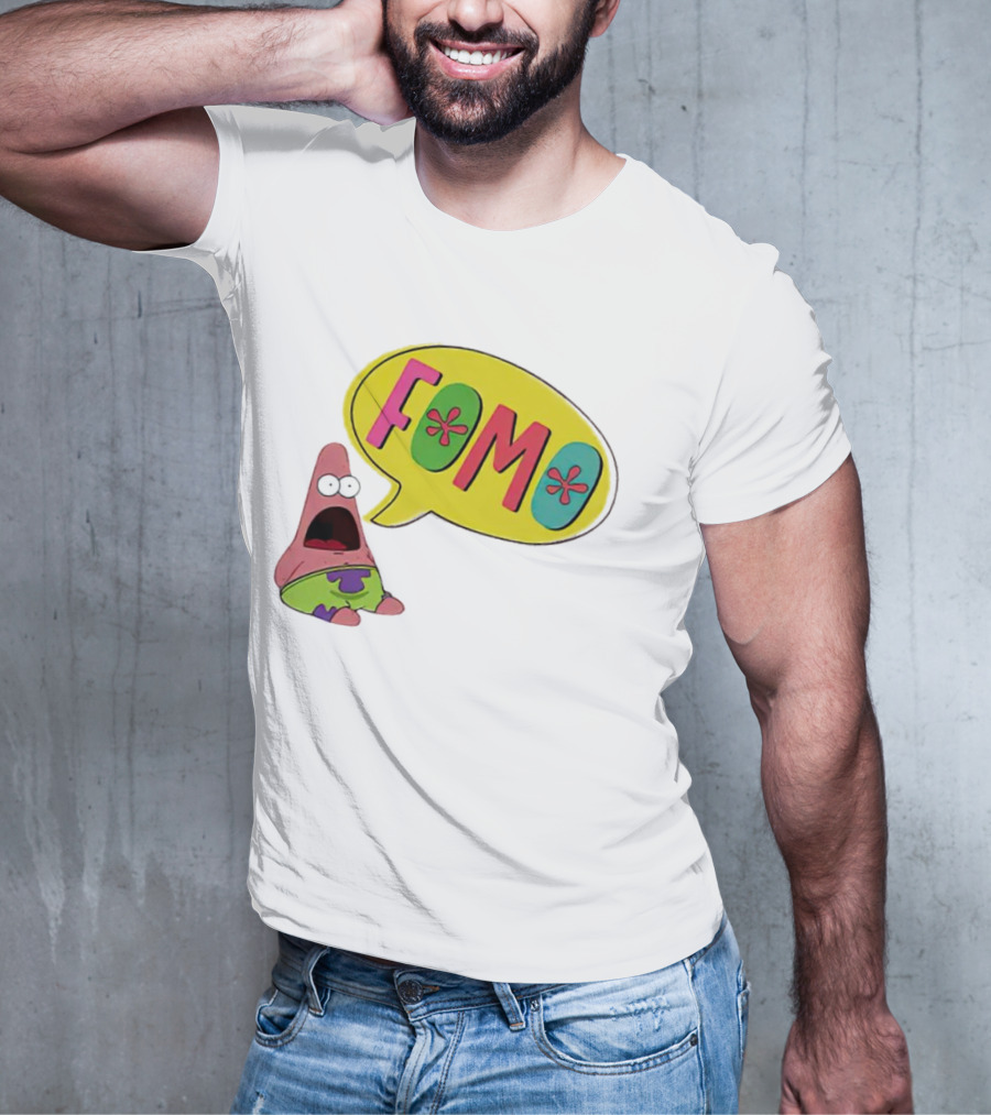 FOMO Surprised Patrick Face Meme Bubble T-Shirt