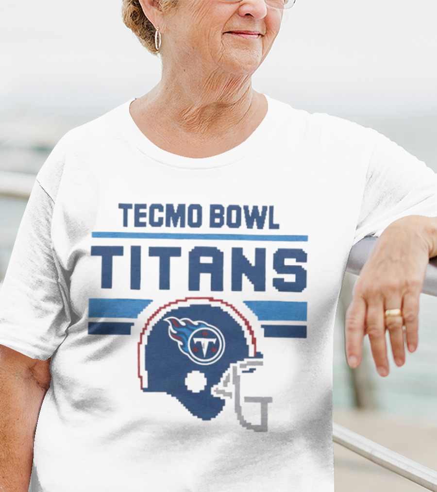 Tecmo Bowl Titans Retro Tennessee Titans Helmet T-Shirt