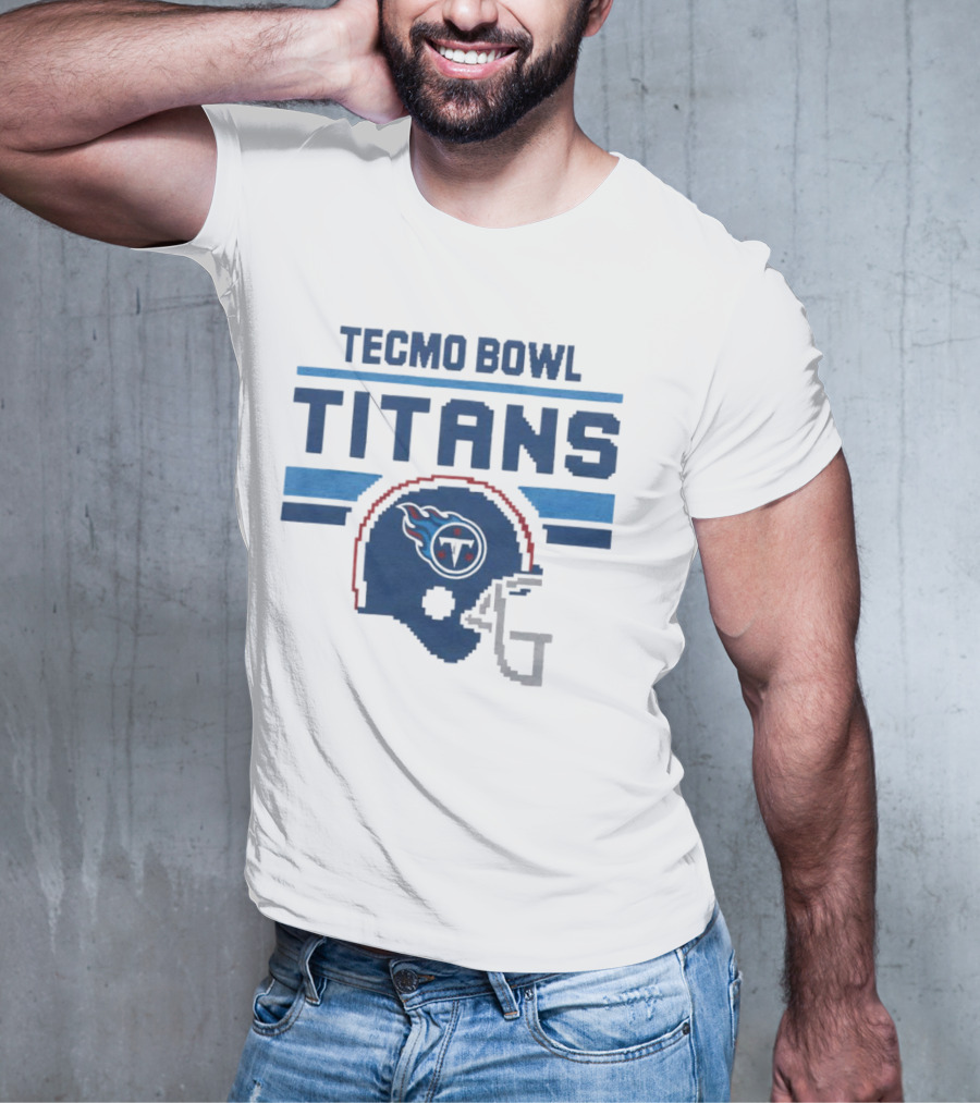 Tecmo Bowl Titans Retro Tennessee Titans Helmet T-Shirt