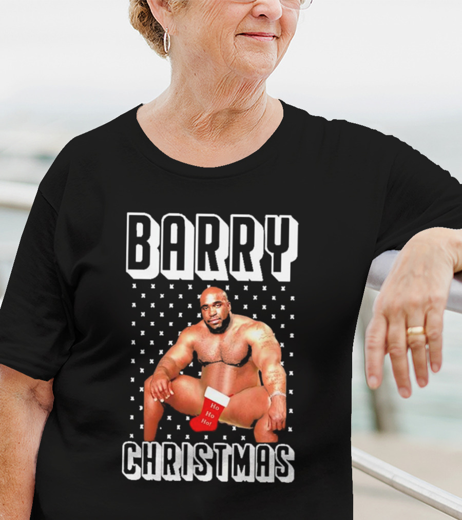 Barry Christmas Ho Ho Ho Stocking Holiday T-Shirt