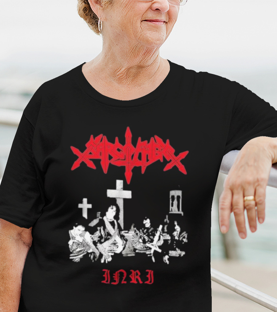 Sarcofago INRI Graveyard Crosses Photo T-Shirt