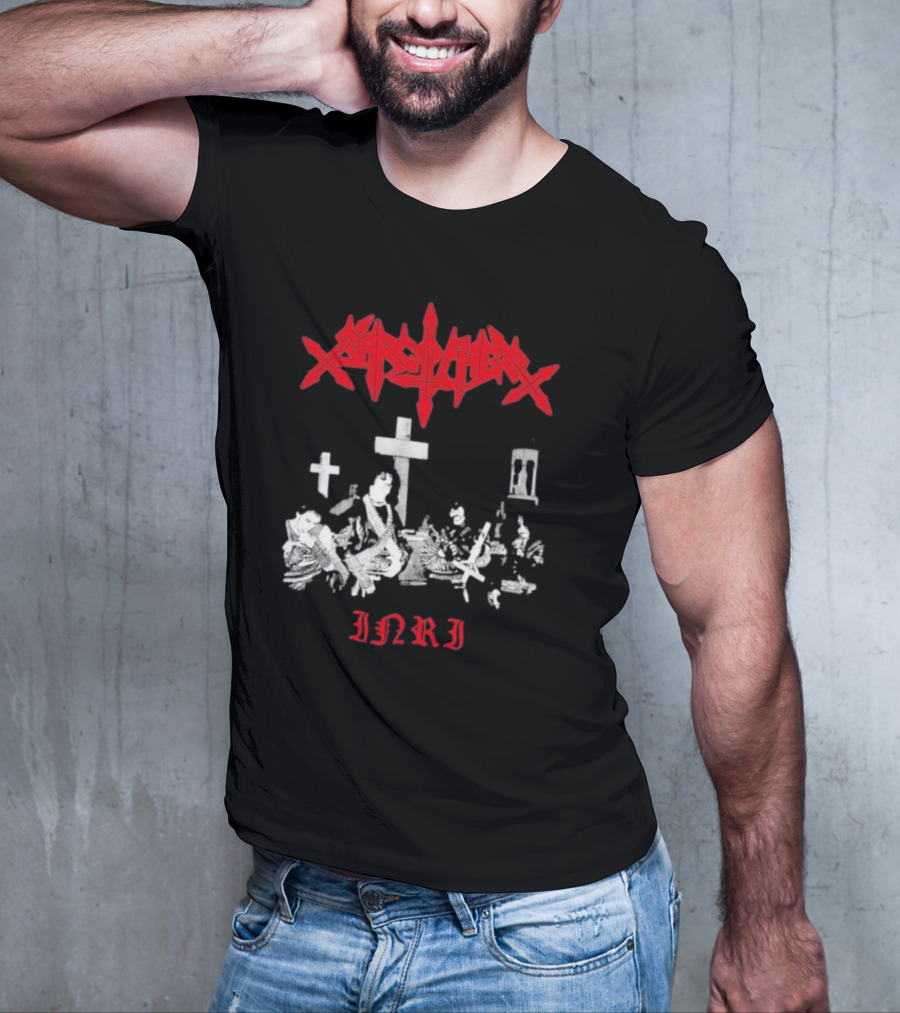 Sarcofago INRI Graveyard Crosses Photo T-Shirt