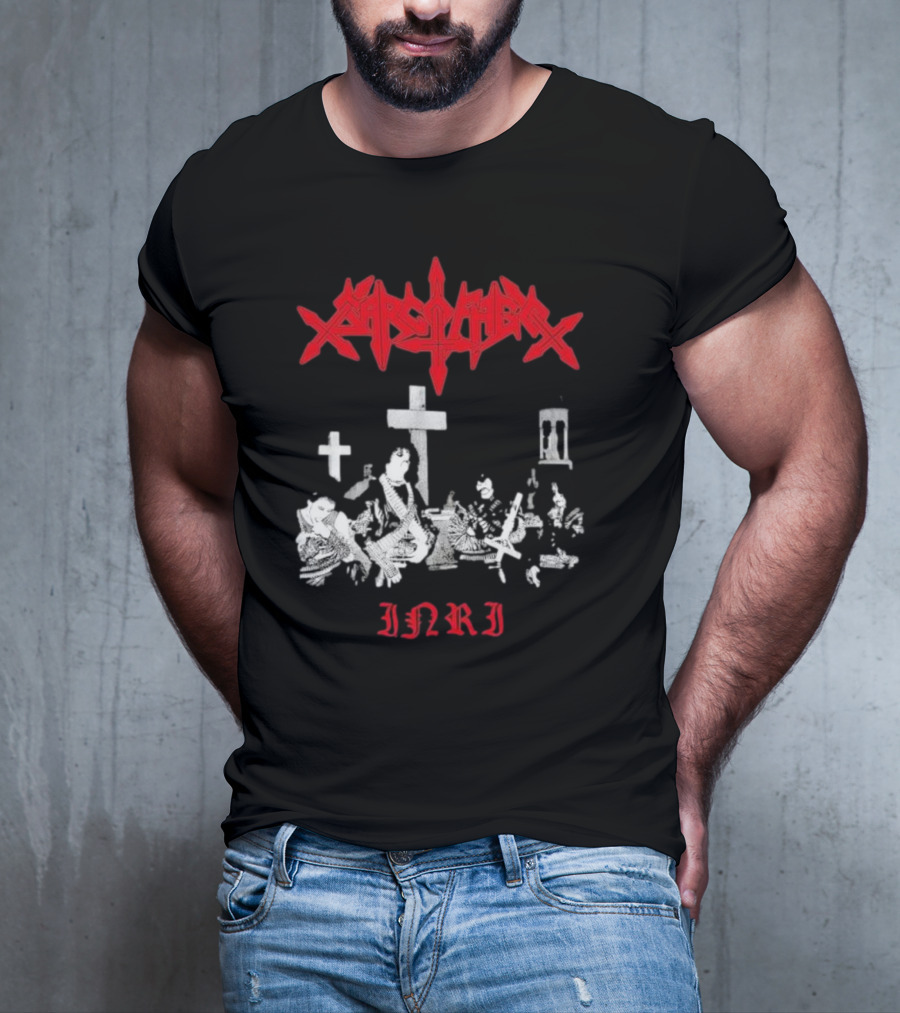 Sarcofago INRI Graveyard Crosses Photo T-Shirt