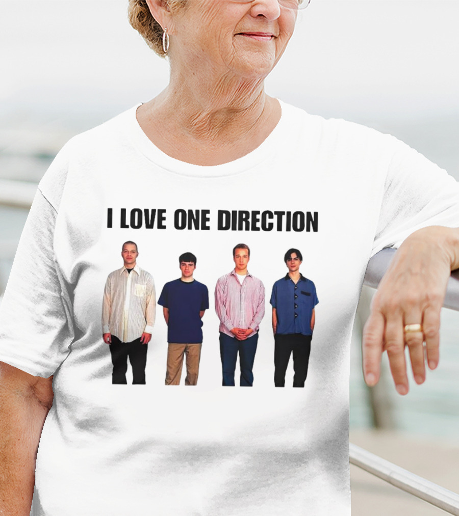I Love One Direction Plaatse Nemen Baard Menswear T-Shirt