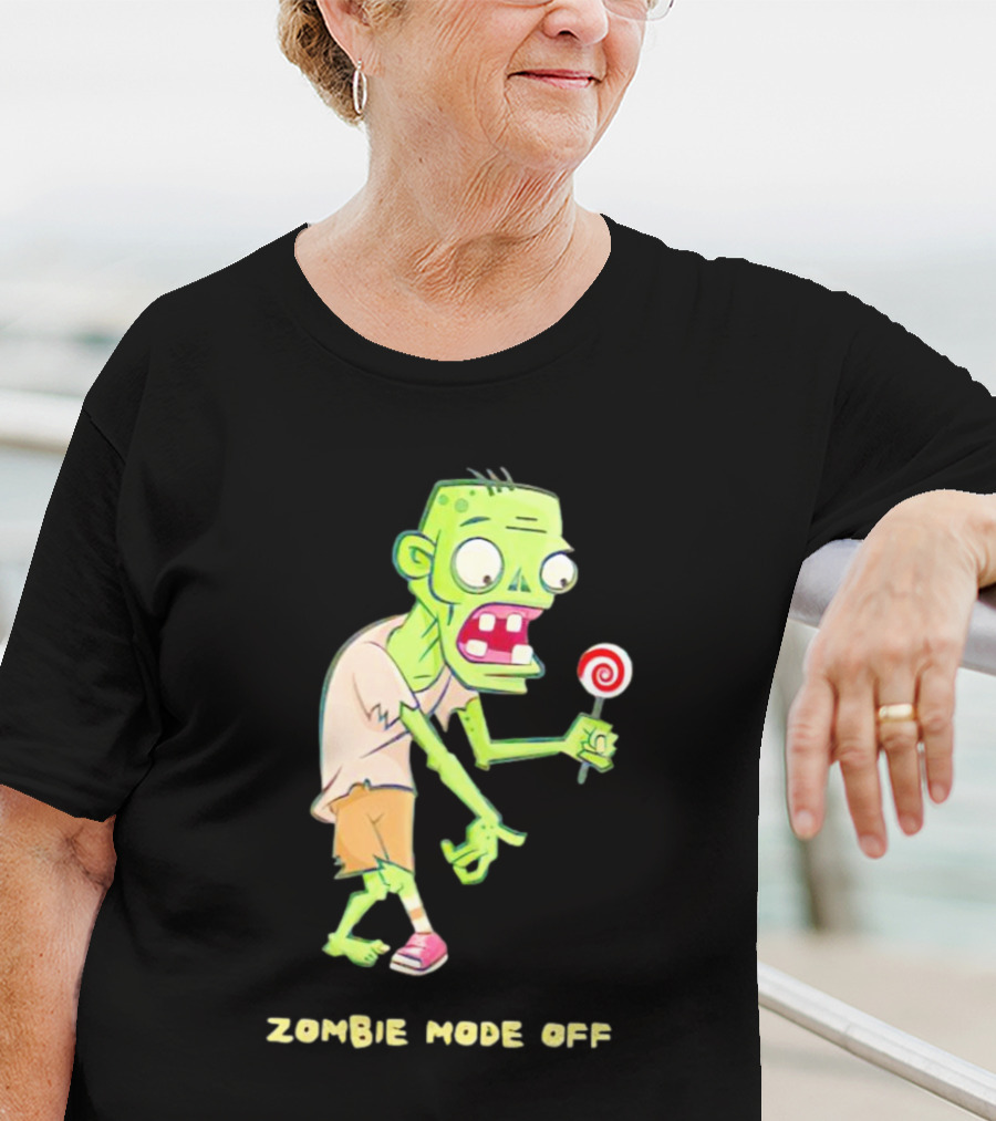 ZOMBIE MODE OFF LOLLIPOP CHARACTER VIBRANT T-Shirt