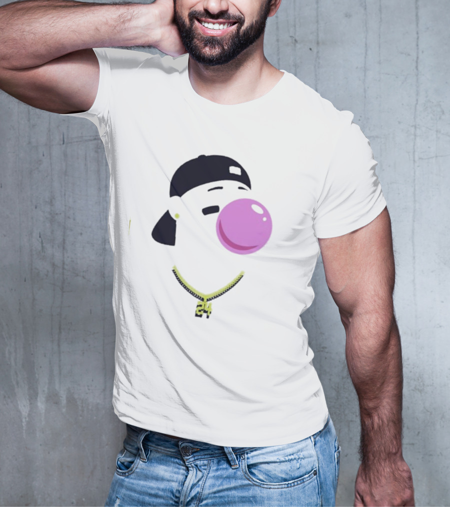 Griffey Clown Iconic Bubblegum Necklace 24 Player T-Shirt