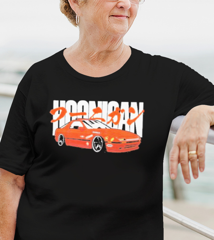 Hoonigan FC Rotary Japanese Kanji Red Sports Car T-Shirt