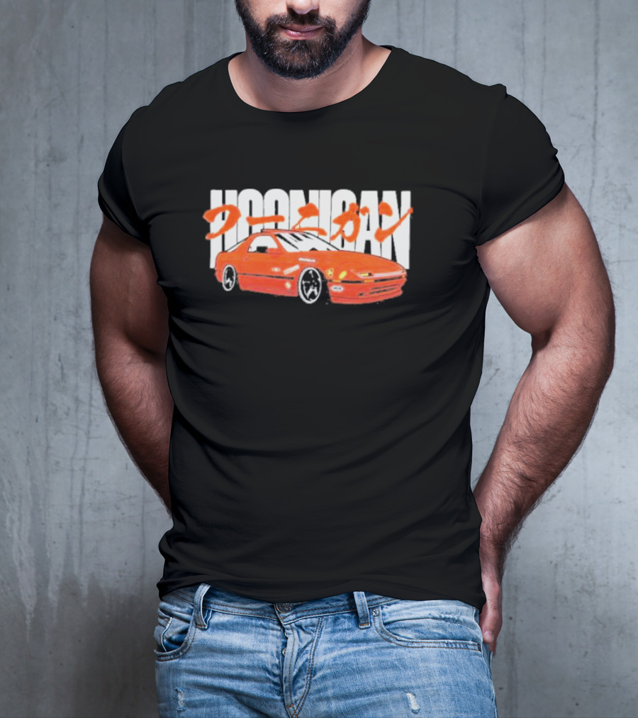 Hoonigan FC Rotary Japanese Kanji Red Sports Car T-Shirt
