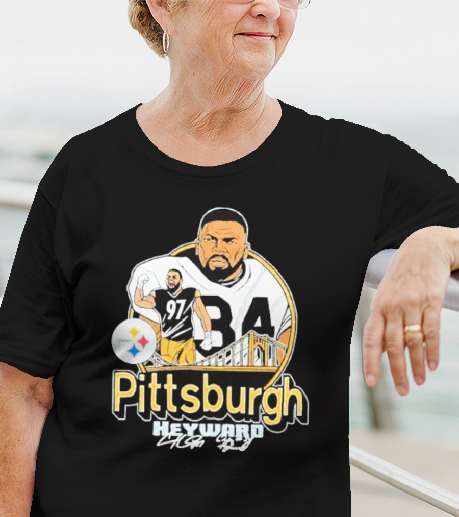 Pittsburgh Steelers Heyward 97 Ironhead Signature Bridge T-Shirt