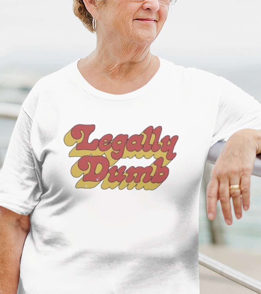 Legally Dumb Retro Style Red T-Shirt