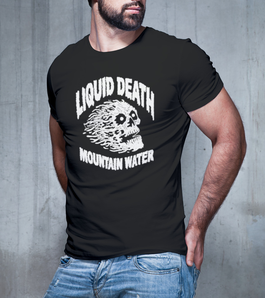 Liquid Death Mountain Water Skull T-Shirt