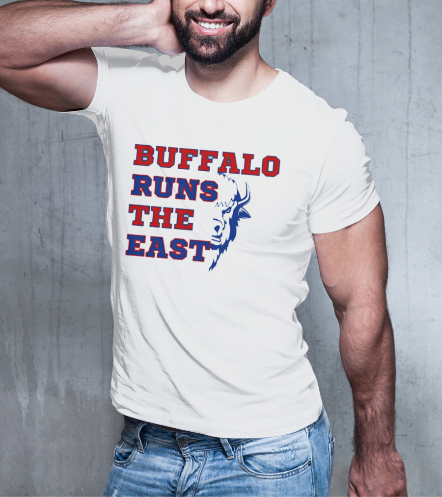 Buffalo Runs The East Bold Text With Buffalo T-Shirt