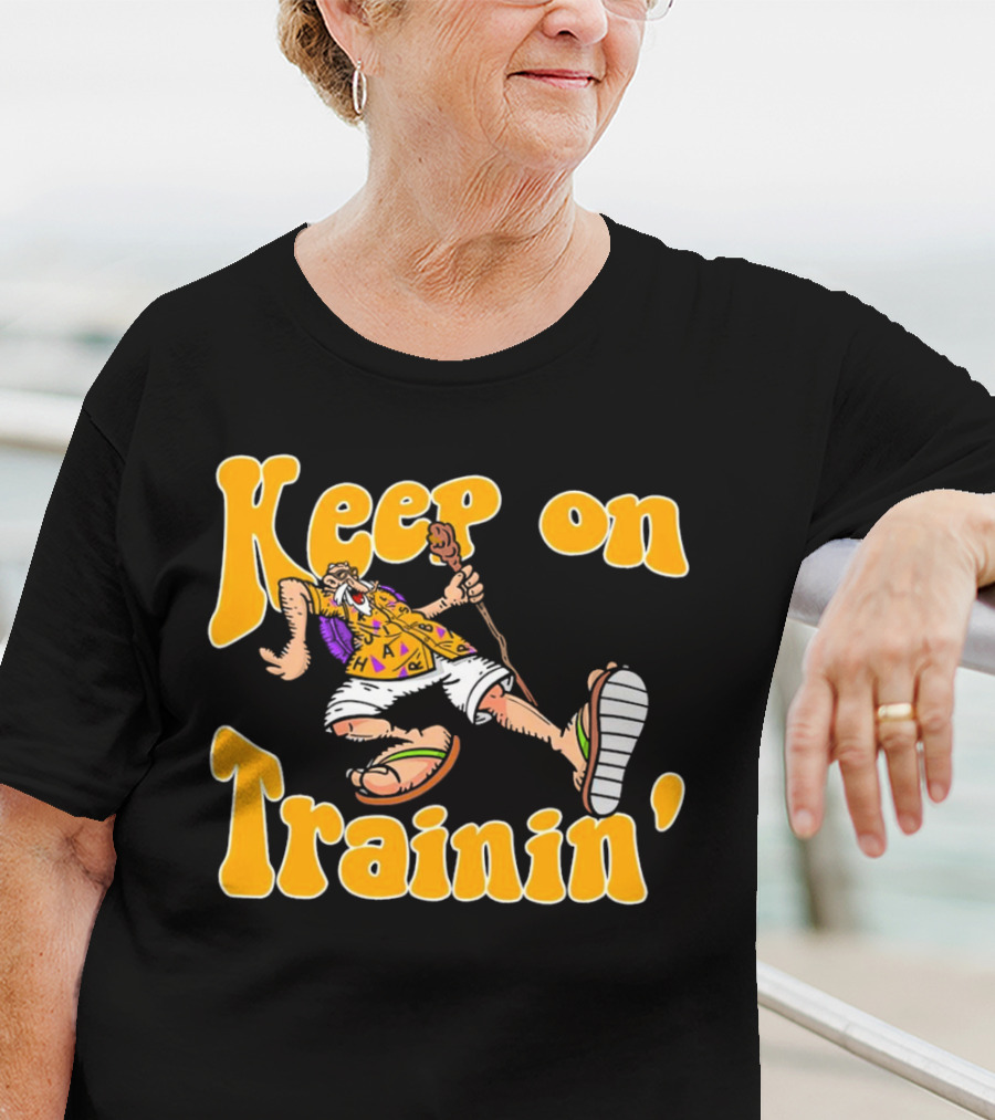 Master Roshi Keep On Trainin' Retro Style Sandals Hawaiian Shirt Cane T-Shirt