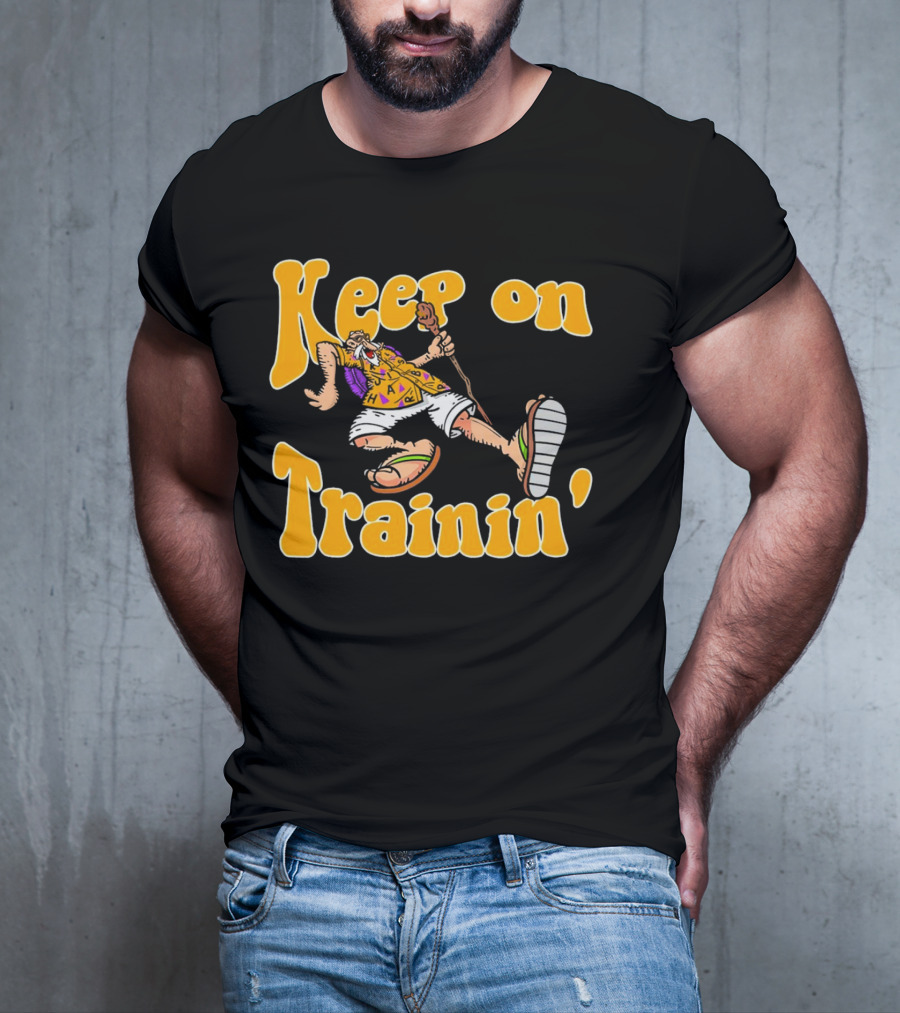 Master Roshi Keep On Trainin' Retro Style Sandals Hawaiian Shirt Cane T-Shirt