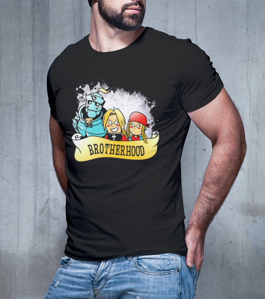 Brotherhood Alphonse Edward Winry Banner T-Shirt