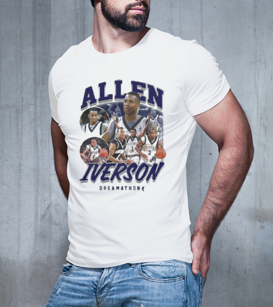 Allen Iverson Georgetown Hoyas Collage T-Shirt