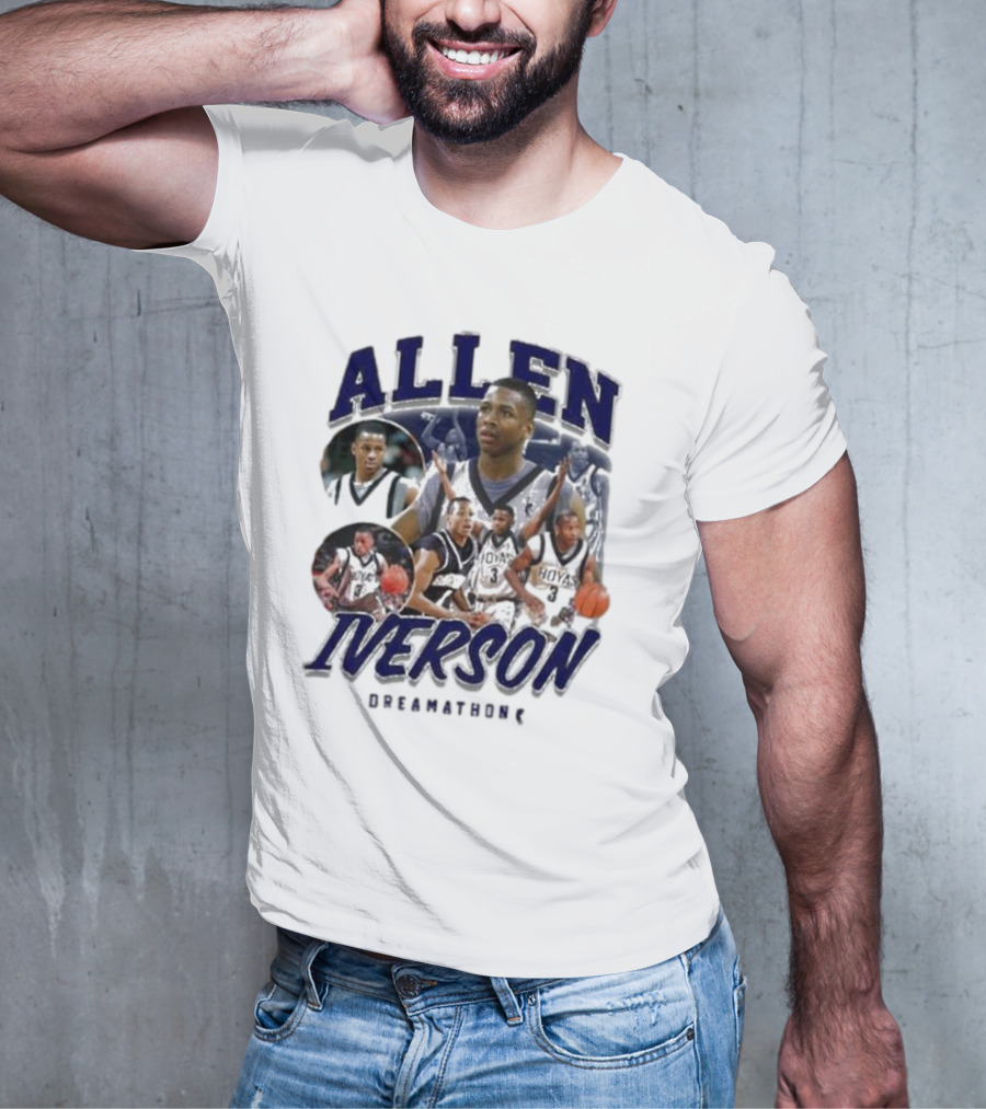 Allen Iverson Georgetown Hoyas Collage T-Shirt