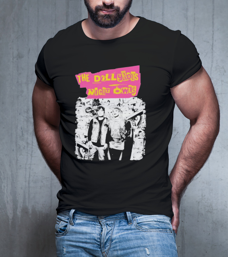 The Dollyrots Night Owls Retro Album Collage T-Shirt