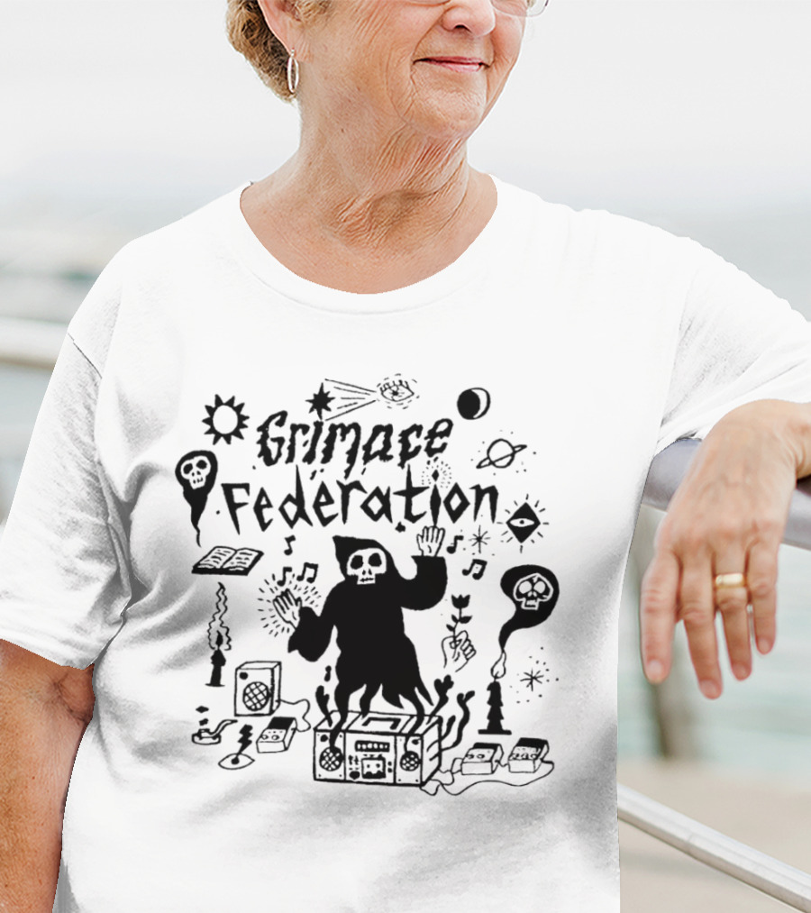Grimace Federation Grim Reaper Radio Cosmic Musicology T-Shirt