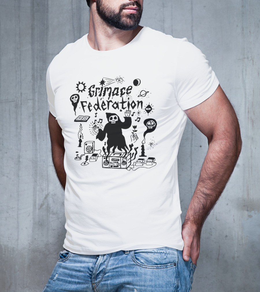 Grimace Federation Grim Reaper Radio Cosmic Musicology T-Shirt