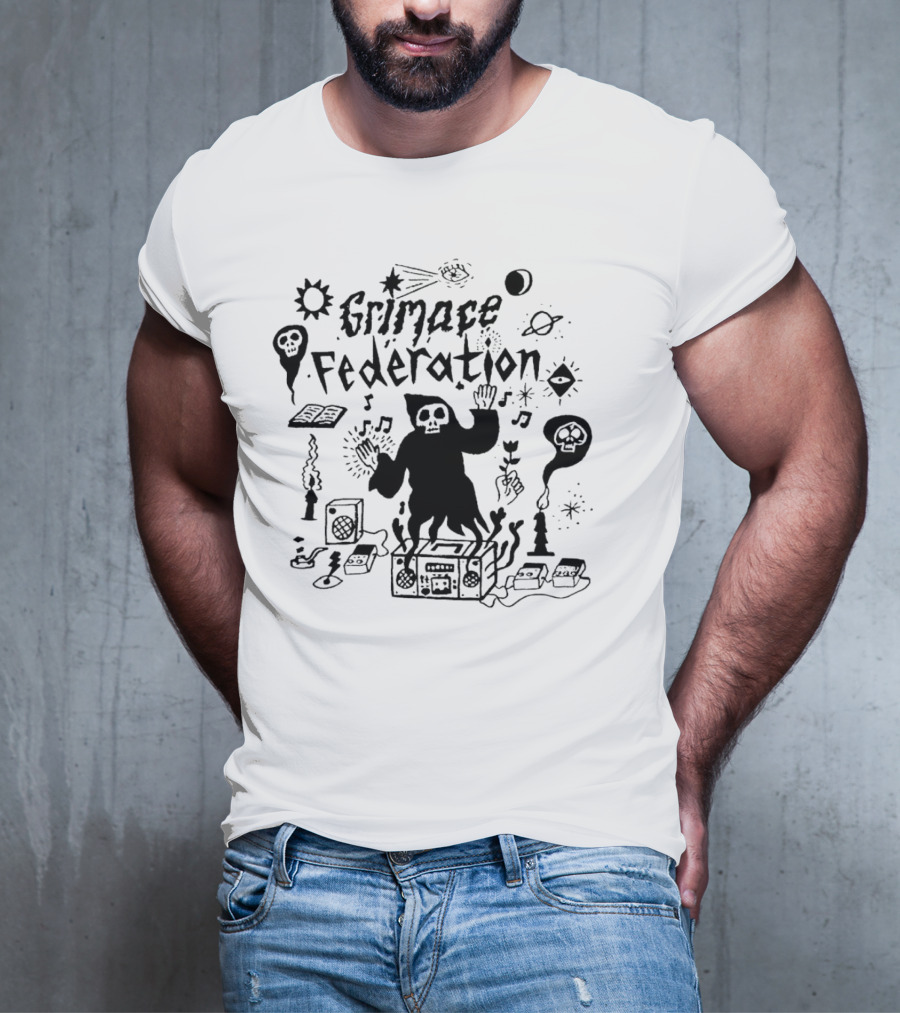 Grimace Federation Grim Reaper Radio Cosmic Musicology T-Shirt