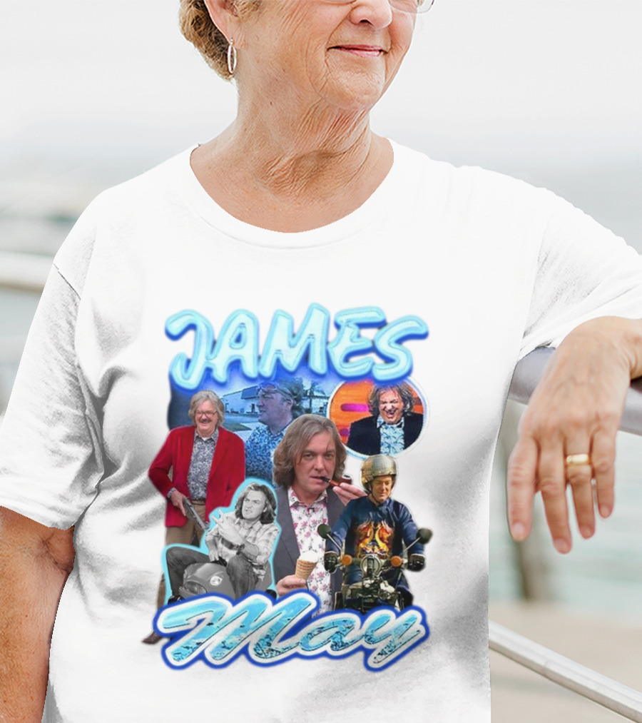 James May Vintage Ice Cream Motorbike Collage T-Shirt