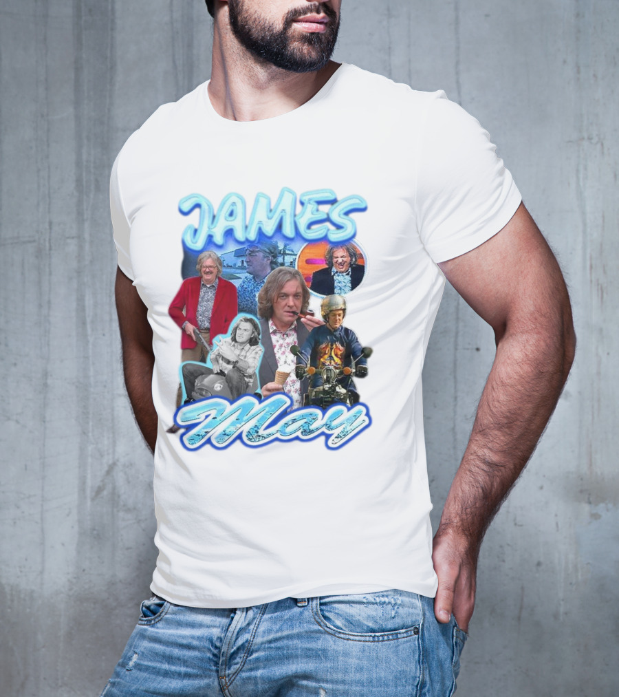 James May Vintage Ice Cream Motorbike Collage T-Shirt