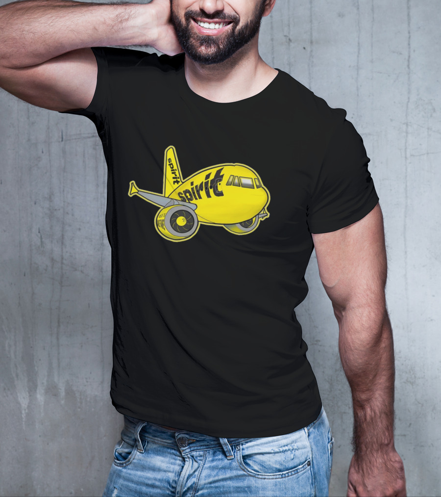 Spirit Airlines Airbus Cartoon Airplane T-Shirt