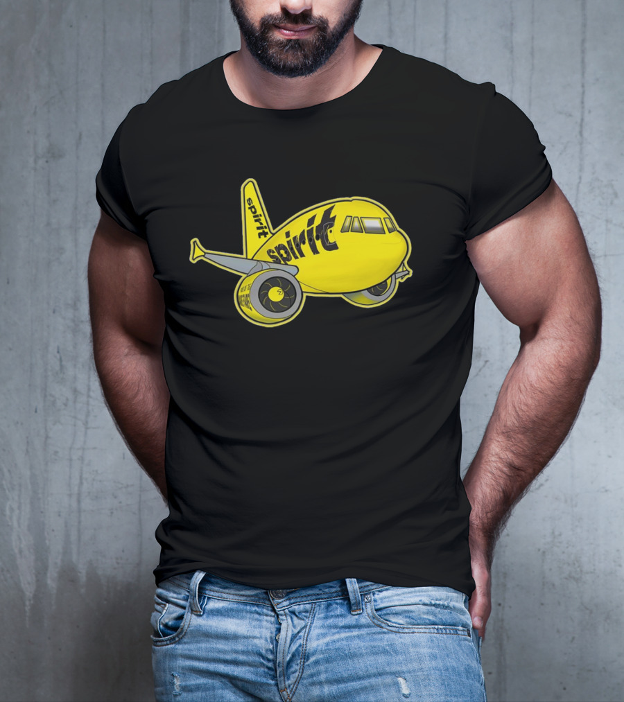 Spirit Airlines Airbus Cartoon Airplane T-Shirt
