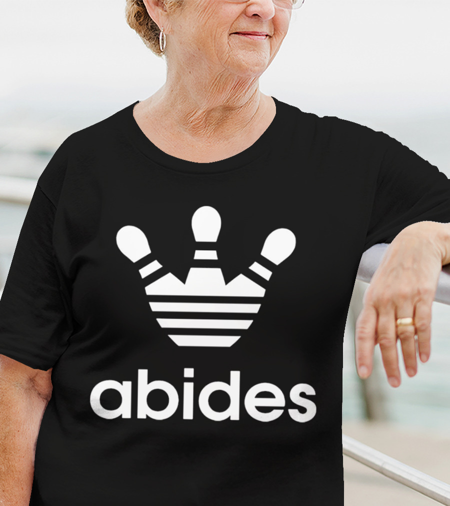 Abides Lebowski Bowling Crown Pins T-Shirt