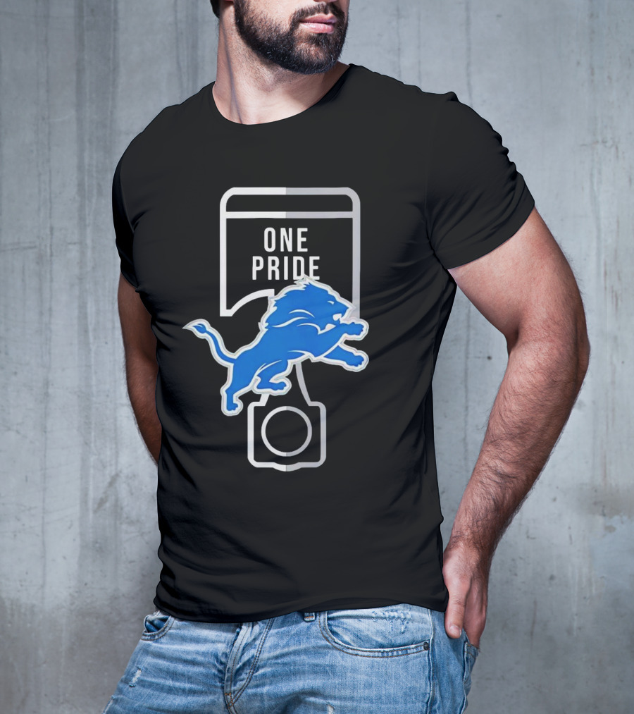 Detroit Lions One Pride Blue Lion T-Shirt