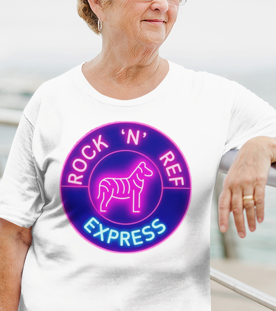 Rock 'N' Ref Express Jesse Beeler Tag Neon Zebra T-Shirt